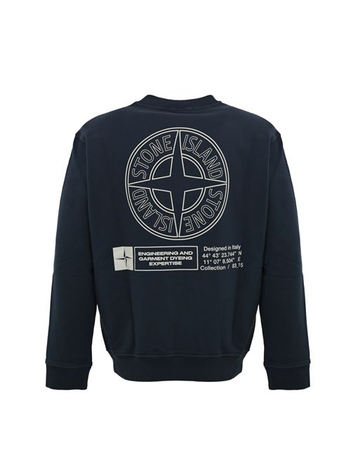 Felpa 6100018 in cotone Navy Blue STONE ISLAND | 6100018S0195V0020